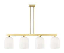 Innovations Lighting 716-4I-SG-G559-8GWH - Bridal Veil - 4 Light - 51 inch - Satin Gold - Stem hung - Island Light