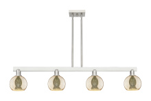 Innovations Lighting 716-4I-SN-G128-6 - Athens - 4 Light - 49 inch - Brushed Satin Nickel - Stem hung - Island Light