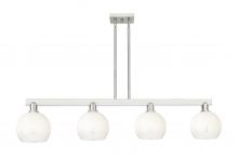 Innovations Lighting 716-4I-SN-G483-8OP - Brookhaven Globe - 4 Light - 48 inch - Brushed Satin Nickel - Stem hung - Island Light