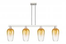 Innovations Lighting 716-4I-SN-G484-7AM - Brookhaven Flute - 4 Light - 48 inch - Brushed Satin Nickel - Stem hung - Island Light