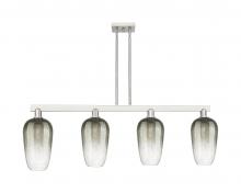 Innovations Lighting 716-4I-SN-G484-7SL - Brookhaven Flute - 4 Light - 48 inch - Brushed Satin Nickel - Stem hung - Island Light