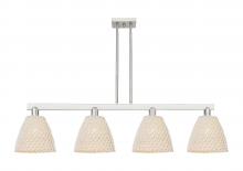 Innovations Lighting 716-4I-SN-NBD-9-NAT - Bristol Natural - 4 Light - 52 inch - Brushed Satin Nickel - Stem hung - Island Light