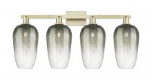 Innovations Lighting 716-4W-AB-G484-7SL - Brookhaven Flute - 4 Light - 36 inch - Antique Brass - Bath Vanity Light