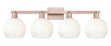 Innovations Lighting 716-4W-AC-G483-8OP - Brookhaven Globe - 4 Light - 36 inch - Antique Copper - Bath Vanity Light