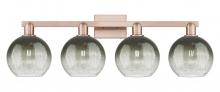 Innovations Lighting 716-4W-AC-G483-8SL - Brookhaven Globe - 4 Light - 36 inch - Antique Copper - Bath Vanity Light