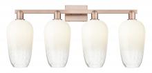 Innovations Lighting 716-4W-AC-G484-7OP - Brookhaven Flute - 4 Light - 36 inch - Antique Copper - Bath Vanity Light