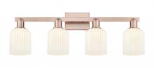 Innovations Lighting 716-4W-AC-G559-5GWH - Bridal Veil - 4 Light - 36 inch - Antique Copper - Bath Vanity Light