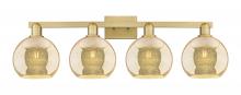 Innovations Lighting 716-4W-BB-G128-8 - Athens - 4 Light - 35 inch - Brushed Brass - Bath Vanity Light