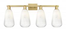 Innovations Lighting 716-4W-BB-G480-6OP - Brookhaven Almond - 4 Light - 36 inch - Brushed Brass - Bath Vanity Light