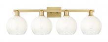 Innovations Lighting 716-4W-BB-G483-8OP - Brookhaven Globe - 4 Light - 36 inch - Brushed Brass - Bath Vanity Light