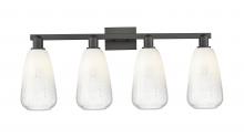 Innovations Lighting 716-4W-BK-G480-6OP - Brookhaven Almond - 4 Light - 36 inch - Matte Black - Bath Vanity Light