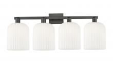 Innovations Lighting 716-4W-BK-G559-8GWH - Bridal Veil - 4 Light - 35 inch - Matte Black - Bath Vanity Light