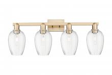 Innovations Lighting 716-4W-CB-G457-6CL - Preston Flute - 4 Light - 36 inch - Champagne Bronze - Bath Vanity Light