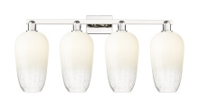 Innovations Lighting 716-4W-PN-G484-7OP - Brookhaven Flute - 4 Light - 36 inch - Polished Nickel - Bath Vanity Light