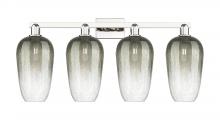 Innovations Lighting 716-4W-PN-G484-7SL - Brookhaven Flute - 4 Light - 36 inch - Polished Nickel - Bath Vanity Light