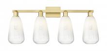 Innovations Lighting 716-4W-SG-G480-6OP - Brookhaven Almond - 4 Light - 36 inch - Satin Gold - Bath Vanity Light