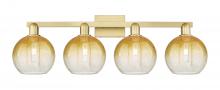 Innovations Lighting 716-4W-SG-G483-8AM - Brookhaven Globe - 4 Light - 36 inch - Satin Gold - Bath Vanity Light