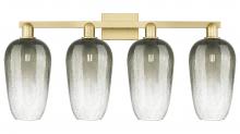 Innovations Lighting 716-4W-SG-G484-7SL - Brookhaven Flute - 4 Light - 36 inch - Satin Gold - Bath Vanity Light