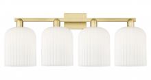 Innovations Lighting 716-4W-SG-G559-8GWH - Bridal Veil - 4 Light - 35 inch - Satin Gold - Bath Vanity Light