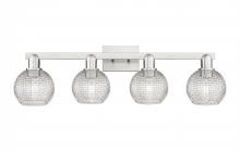 Innovations Lighting 716-4W-SN-G122C-6CL - Athens - 4 Light - 33 inch - Brushed Satin Nickel - Bath Vanity Light
