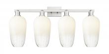 Innovations Lighting 716-4W-SN-G484-7OP - Brookhaven Flute - 4 Light - 36 inch - Brushed Satin Nickel - Bath Vanity Light