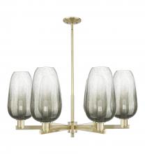 Innovations Lighting 716-6CR-AB-G484-7SL - Brookhaven Flute - 6 Light - 24 inch - Antique Brass - Chandelier