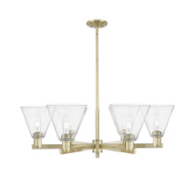 Innovations Lighting 716-6CR-AB-GBC-84 - Berkshire Glass - 6 Light - 38 inch - Antique Brass - Stem hung - Chandelier