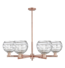 Innovations Lighting 716-6CR-AC-G1213-8CL - Athens Deco Swirl - 6 Light - 38 inch - Antique Copper - Stem hung - Chandelier