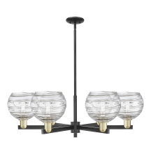 Innovations Lighting 716-6CR-BAB-G1213-8CL - Athens Deco Swirl - 6 Light - 38 inch - Black Antique Brass - Stem hung - Chandelier