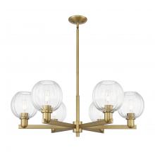 Innovations Lighting 716-6CR-BB-G458-7CL - Preston Globe - 6 Light - 24 inch - Brushed Brass - Chandelier
