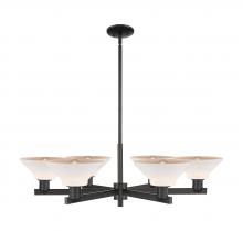 Innovations Lighting 716-6CR-BK-G131 - Orwell - 6 Light - 38 inch - Matte Black - Stem hung - Chandelier