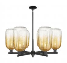 Innovations Lighting 716-6CR-BK-G482-7AM - Brookhaven Cloche - 6 Light - 24 inch - Matte Black - Chandelier