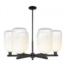 Innovations Lighting 716-6CR-BK-G482-7OP - Brookhaven Cloche - 6 Light - 24 inch - Matte Black - Chandelier