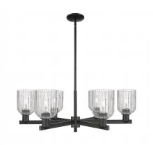 Innovations Lighting 716-6CR-BK-G559-5CL - Bridal Veil - 6 Light - 24 inch - Matte Black - Chandelier