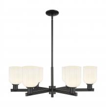 Innovations Lighting 716-6CR-BK-G559-5GWH - Bridal Veil - 6 Light - 24 inch - Matte Black - Chandelier