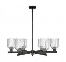 Innovations Lighting 716-6CR-BK-G559-5SDY - Bridal Veil - 6 Light - 24 inch - Matte Black - Chandelier