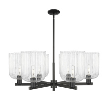 Innovations Lighting 716-6CR-BK-G559-8CL - Bridal Veil - 6 Light - 38 inch - Matte Black - Chandelier