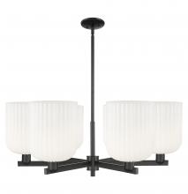 Innovations Lighting 716-6CR-BK-G559-8GWH - Bridal Veil - 6 Light - 38 inch - Matte Black - Chandelier