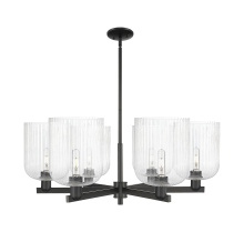Innovations Lighting 716-6CR-BK-G559-8SDY - Bridal Veil - 6 Light - 38 inch - Matte Black - Chandelier
