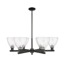 Innovations Lighting 716-6CR-BK-GBD-754 - Bristol - 6 Light - 37 inch - Matte Black - Stem hung - Chandelier