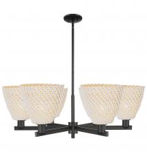 Innovations Lighting 716-6CR-BK-NBD-9-NAT - Bristol Natural - 6 Light - 39 inch - Matte Black - Stem hung - Chandelier