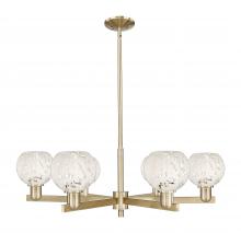 Innovations Lighting 716-6CR-CB-G1216-6WM - White Mouchette - 6 Light - 36 inch - Champagne Bronze - Stem hung - Chandelier