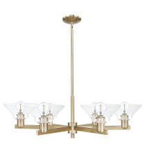 Innovations Lighting 716-6CR-CB-G132 - Orwell - 6 Light - 38 inch - Champagne Bronze - Stem hung - Chandelier