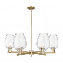 Innovations Lighting 716-6CR-CB-G457-6CL - Preston Flute - 6 Light - 24 inch - Champagne Bronze - Chandelier