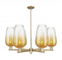 Innovations Lighting 716-6CR-CB-G484-7AM - Brookhaven Flute - 6 Light - 24 inch - Champagne Bronze - Chandelier