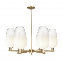 Innovations Lighting 716-6CR-CB-G484-7OP - Brookhaven Flute - 6 Light - 24 inch - Champagne Bronze - Chandelier