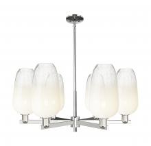 Innovations Lighting 716-6CR-PN-G484-7OP - Brookhaven Flute - 6 Light - 24 inch - Polished Nickel - Chandelier