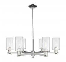 Innovations Lighting 716-6CR-PN-G802 - Clymer - 6 Light - 34 inch - Polished Nickel - Stem hung - Chandelier