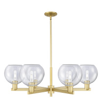Innovations Lighting 716-6CR-SG-G124-8 - Athens - 6 Light - 38 inch - Satin Gold - Stem hung - Chandelier