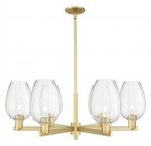 Innovations Lighting 716-6CR-SG-G457-6CL - Preston Flute - 6 Light - 24 inch - Satin Gold - Chandelier